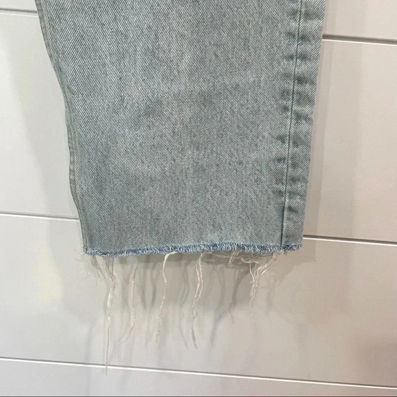 Zara Light Wash Distressed Mom Jeans Size 8 - Picture 4 of 9